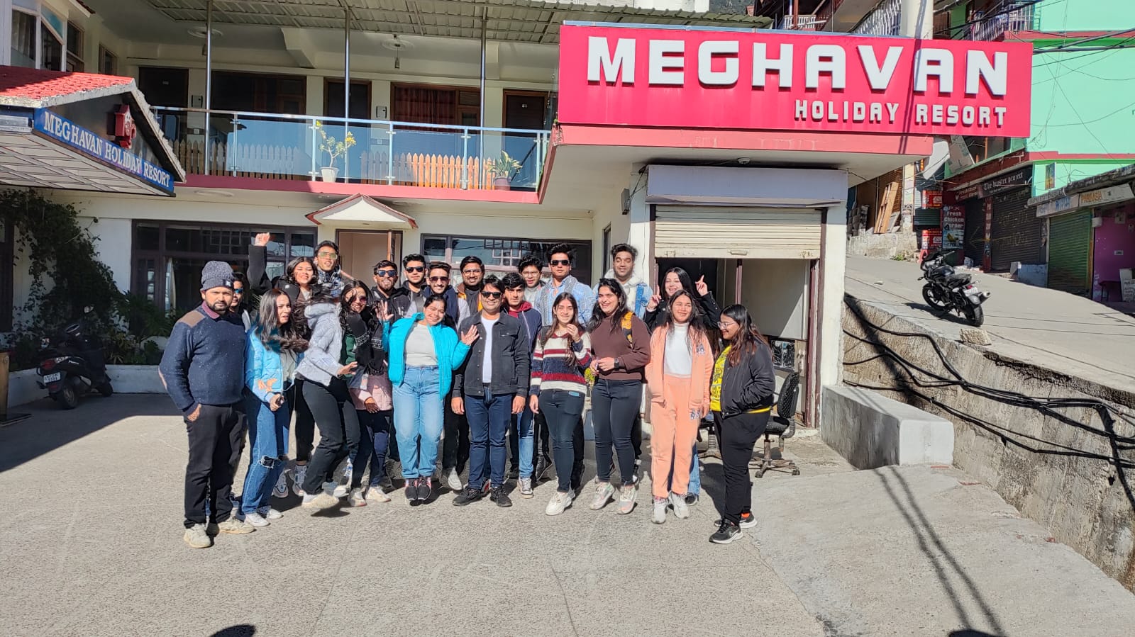 Educational student group in Dharamshala